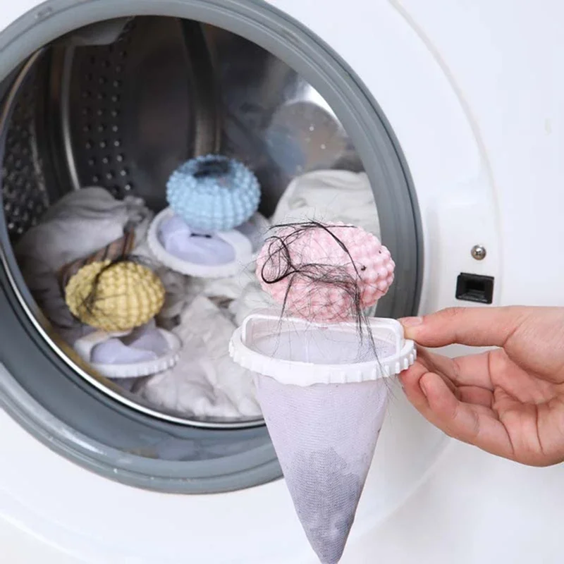 

Laundry Lint Catcher Reusable Pet Hair Remover Effective Washing Machine Floating Mesh Pouch Filter Bag