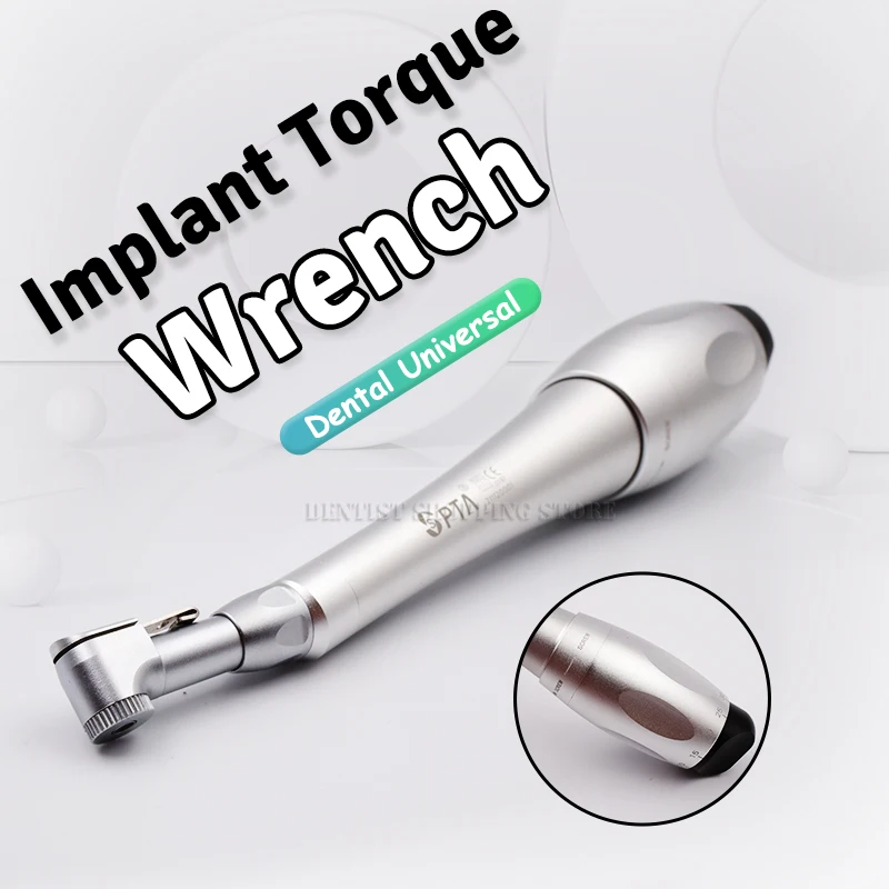 

С 12 драйверами, стоматологическая храповая головка с защелкой, Вращающаяся ручка для зубного импланта, 5-35 Н-см для винта