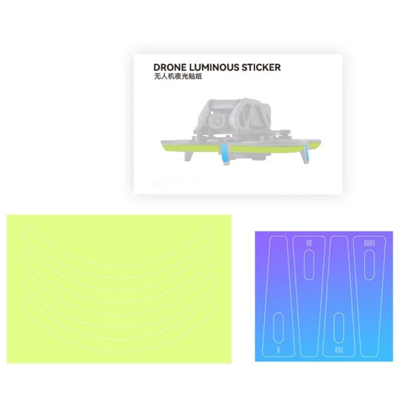 PVC Self-adhesive Stickers Lightweight Fluorescent Decals Scratch-resistant Protective Film for Avata