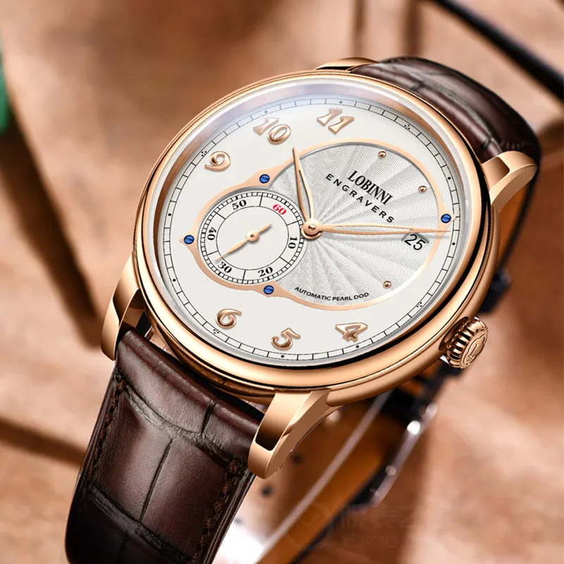 Switzerland LOBINNI Luxury Brand Micro-Rotor Automatic Mechanical