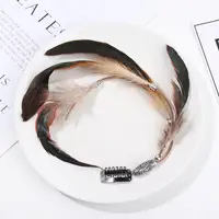 Pinces à cheveux en plumes colorées pour femmes, ULà cheveux, bande de sauna, coiffure fantaisie, fête, mode, extension de cheveux en plumes 4