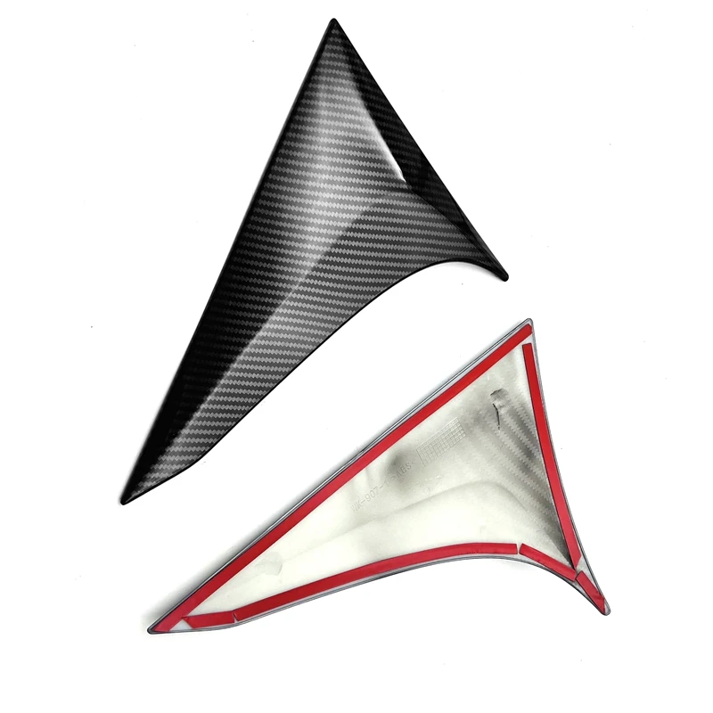Car Rear Window Spoiler Side Wing Trim Cover Decorate For Honda HRV HR-V Vezel Carbon Fiber