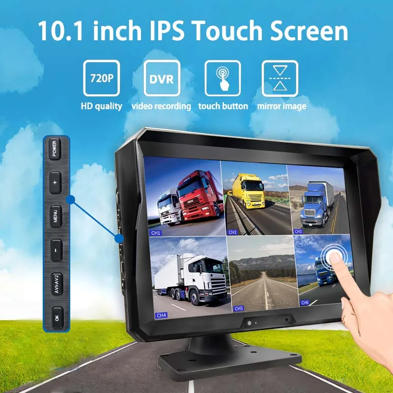  AHD DVR ý ġ ũ   , Ʈ  6CH  ĸ   ī޶ ŰƮ, 10.1 ġ, 6 ä