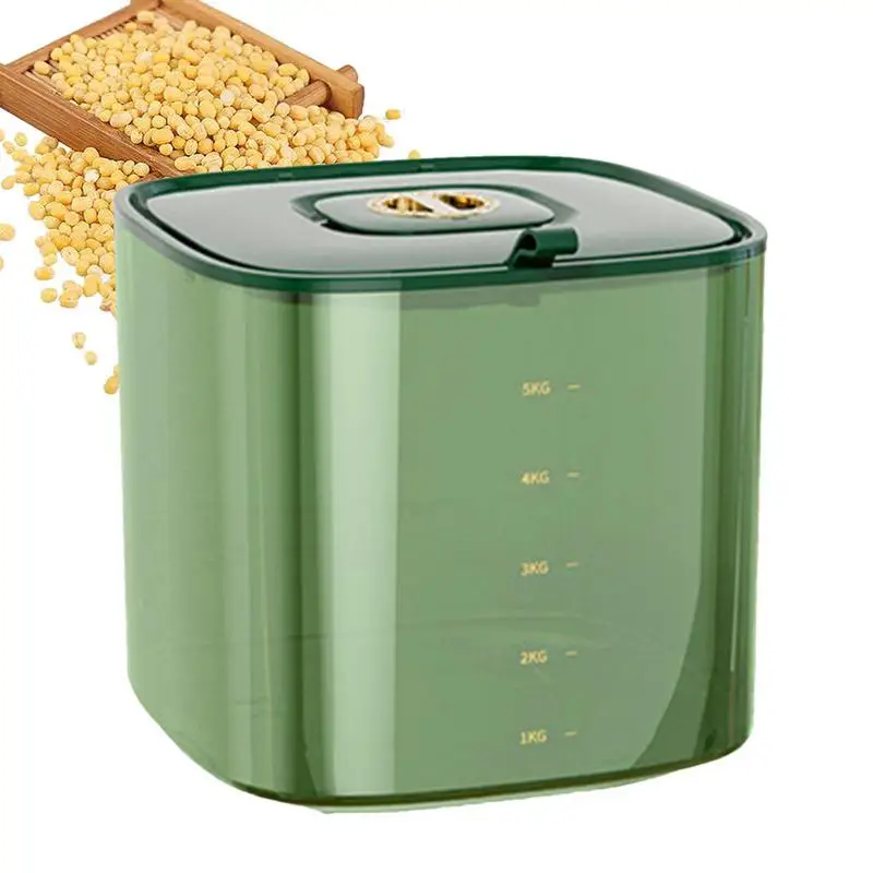 

Rice Container Insect Proof Moisture Proof Rice Box Reusable Airtight Dispenser Sealed Dry Cereal Grain Bucket Dry Food Storage