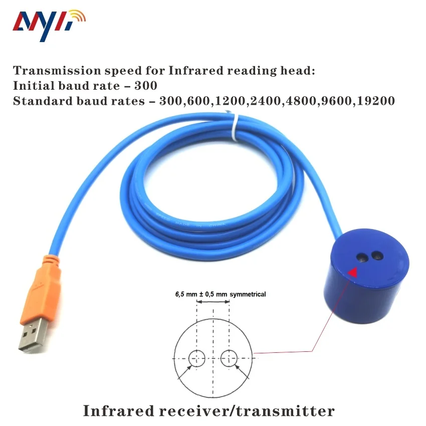 kWh Meter Infrared Reading Head IEC1107 Probe  CP2102 USB to Optical interface IR Infrared Magnetic Adapter STS Energy IEC62056 5