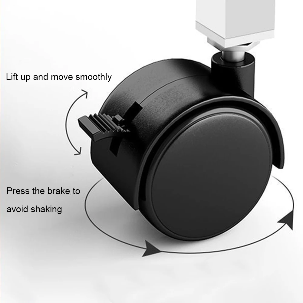 Height Adjustable Computer Desk Standing Desk Bedside Smart Game Office Mobile Study Table with Rolling Wheel 60*40cm