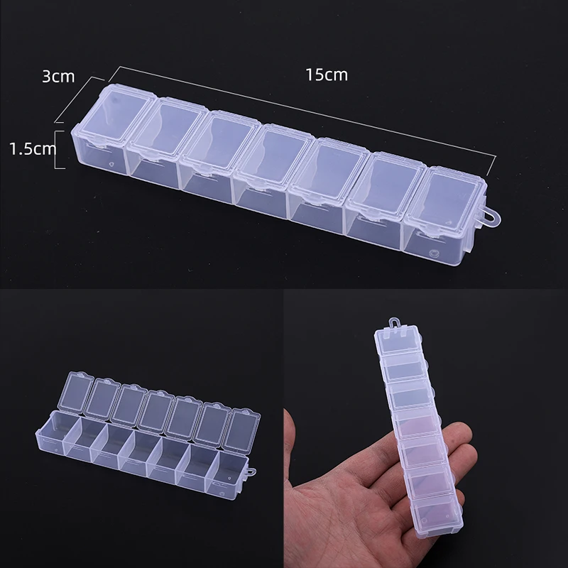 Plastic Jewelry Box 28 Grid Compartment Slot Organizer Storage Beads Container Jewelry Storage Box Rectangle Case Display