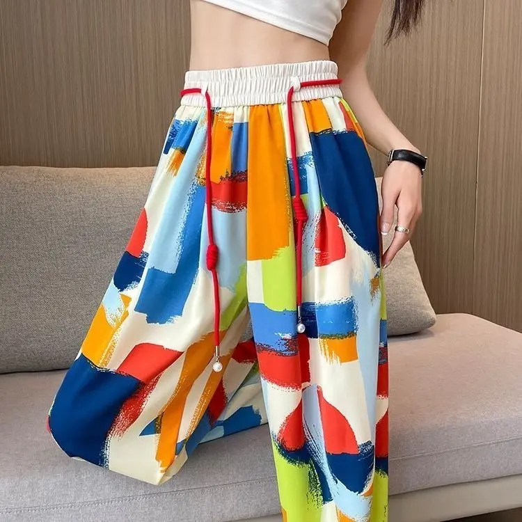 Streetwear Women High Waisted Wide Leg Pants Panelled Loose Slim Full Length Casual Y2k Trousers Korean Fashion New Spring 2023 flared woman y2k jeans cargo pants women pants high waist high waisted trousers panelled women s clothing straight leg jeans