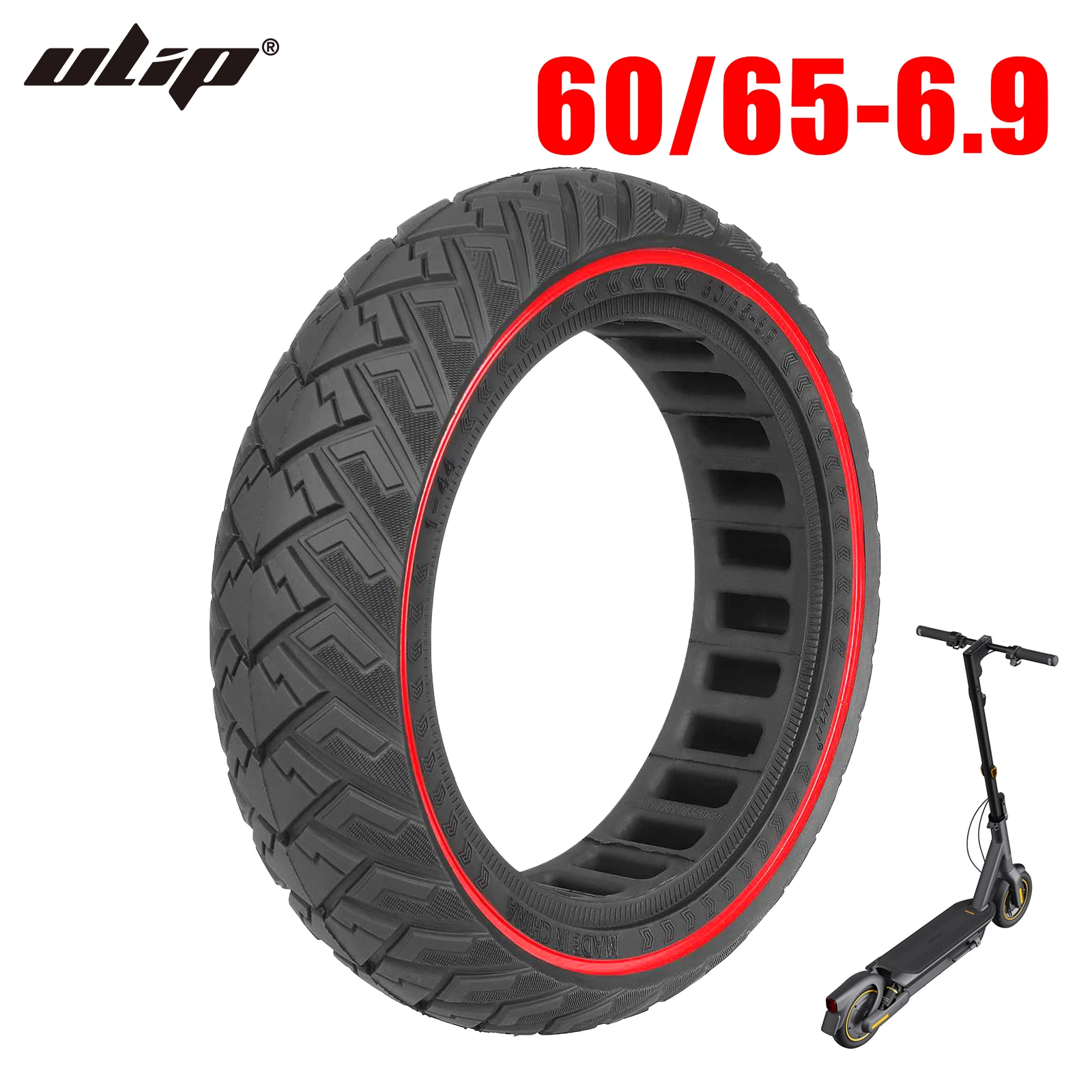 HUTSRAI Pneumatico Pieno 10x2.70-6.5 Per Carrelli E Scooter Elettrici – Gomma Antiforatura, Facile Installazione
