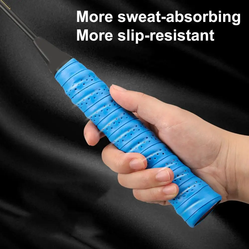 Racket Grip Badminton Grip Tennis Overgrip Perforated Anti-slip Thickened Non-slip Band For Rackets Sticky Overgrip Tennis Racket Tape Racket Grip Tape