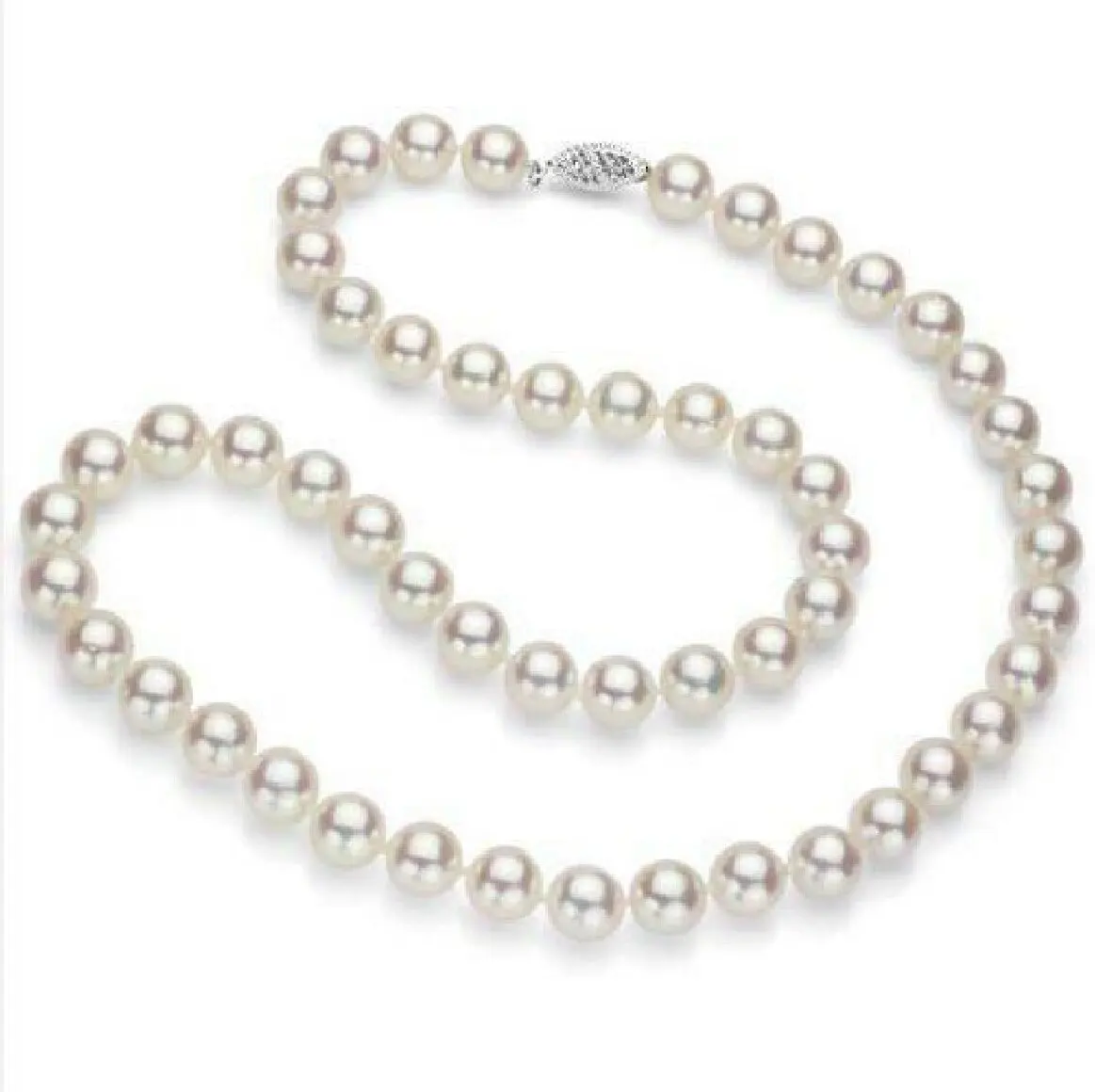 

Japanese Akoya Cultured Pearl 7mm Necklace 18" AAA+ 45cm 14K white Gold clasp