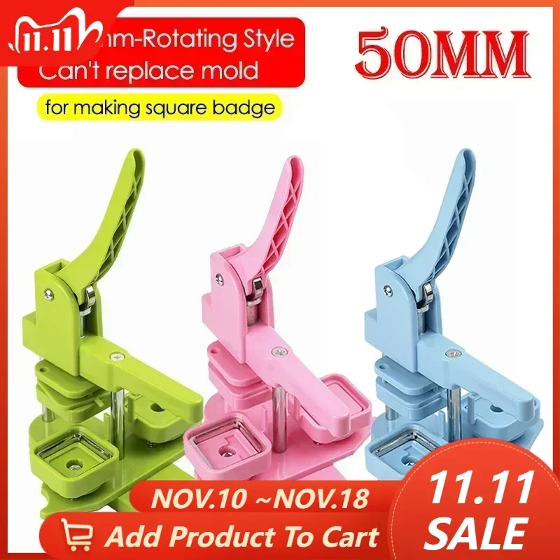 Badge maker button maker machine 50mm square manual press for DIY magnet refrigerator / button pins art craft