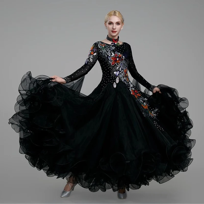 Ballroom Dance Competition Dress Women National Standard Modern Clothes Tango Waltz Stage Costumes High-end