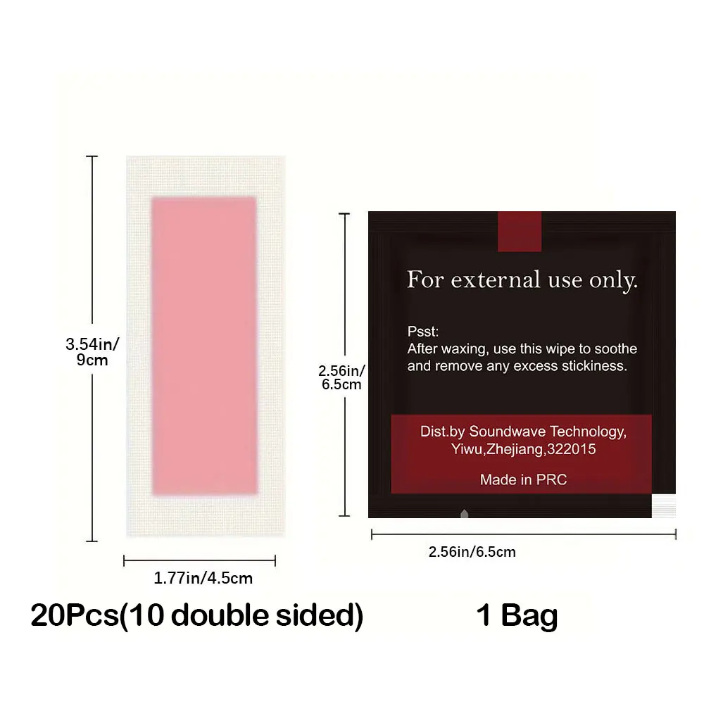 10/20pcs Facial Lip Wax Strips for Face Chin Upper Toes Cheeks Lip Jaw Eyebrows Beard Hair Removal Kit 2
