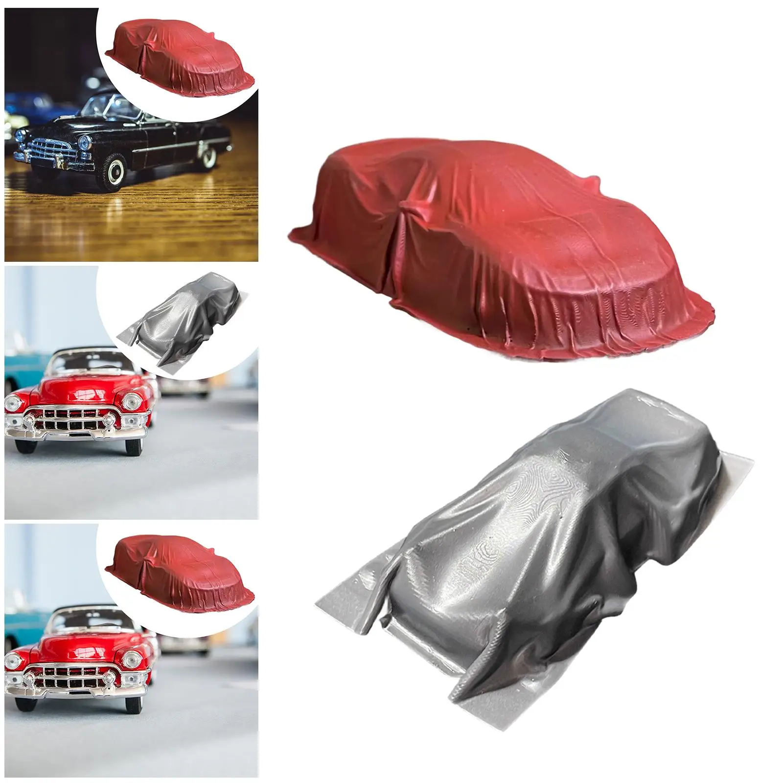 자동차 보호 커버 1:64 미니어처 조각품 차량 장난감, 차고 차량 정비 장면용