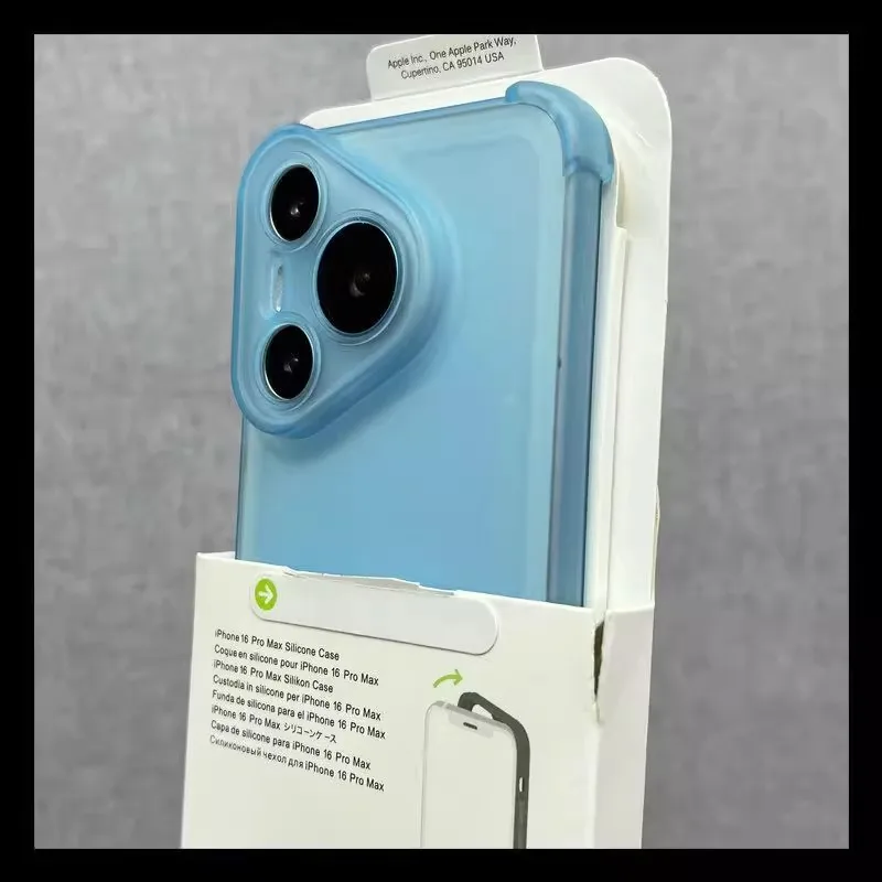 Shockproof Matte Translucent Silicone Phone Case with Clear Airbag Protection
