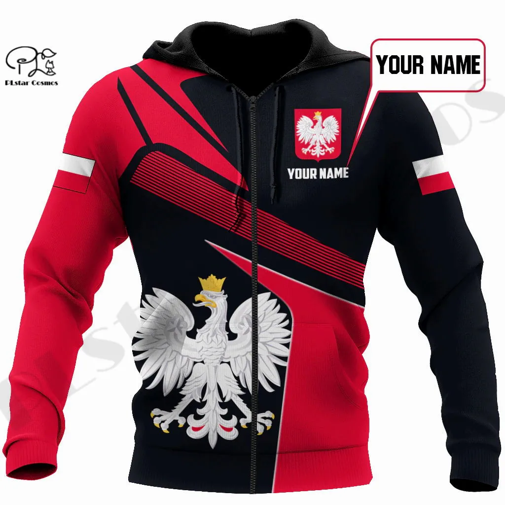 PLstar Cosmos 3DPrint Newest Poland Flag Harajuku Streetwear Casual Unique Unisex Men/Women Spring Hoodie/Sweatshirt/Zip Style-3