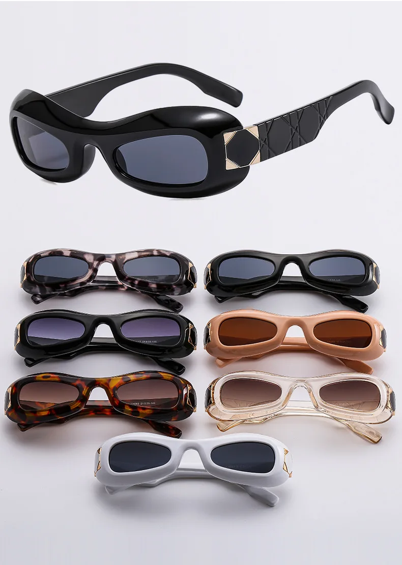 New Oval Sunglasses For Men Women 2023 Fashion Retro Brand Design Shades Eyewear Female Candy Color Goggle Sun Glasses UV400