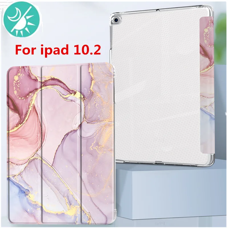 Магнитный чехол для Ipad 9 10 2 дюйма мраморный i Pad 7/8/9 поколения 2021 тройная подставка