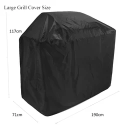 Heavy Duty Waterproof Outdoor BBQ Grill Cover - Dust & Rain Protective Round Cover (XXL)