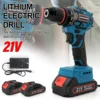 Brushless Electric Impact Driver Screwdriver Drill Set 200NM  2 Batteries Charger &Case