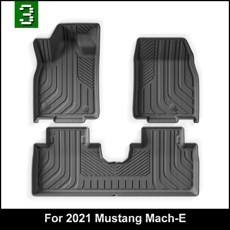 

For Ford Mustang Mach-E 2021 Car Trunk Mat TPE Foot Mats All Weather Anti-Slip Rear Trunk Pad Cargo Liner Anti Dirty Pads