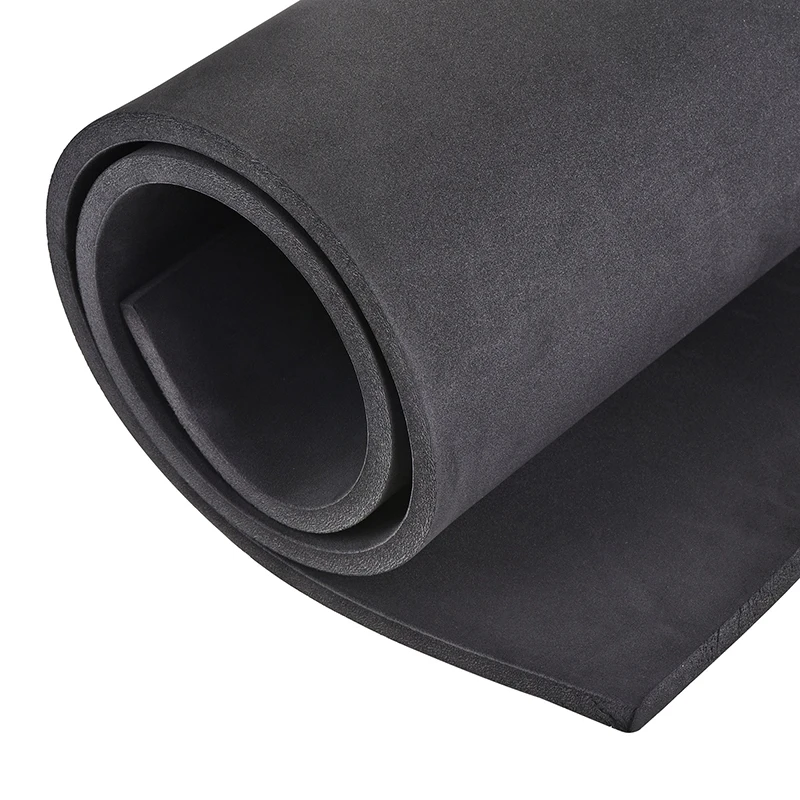 Uxcell EVA Foam Sheets Black Self Adhesive Back 6.56ft x 11.8 Inch  1/2/3/4/5mm Thickness for Handmade Cards Shapes and Letters