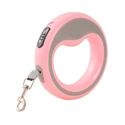Automatic Retractable Durable Dog Leash for Outdoor Training and Walking (Pink)