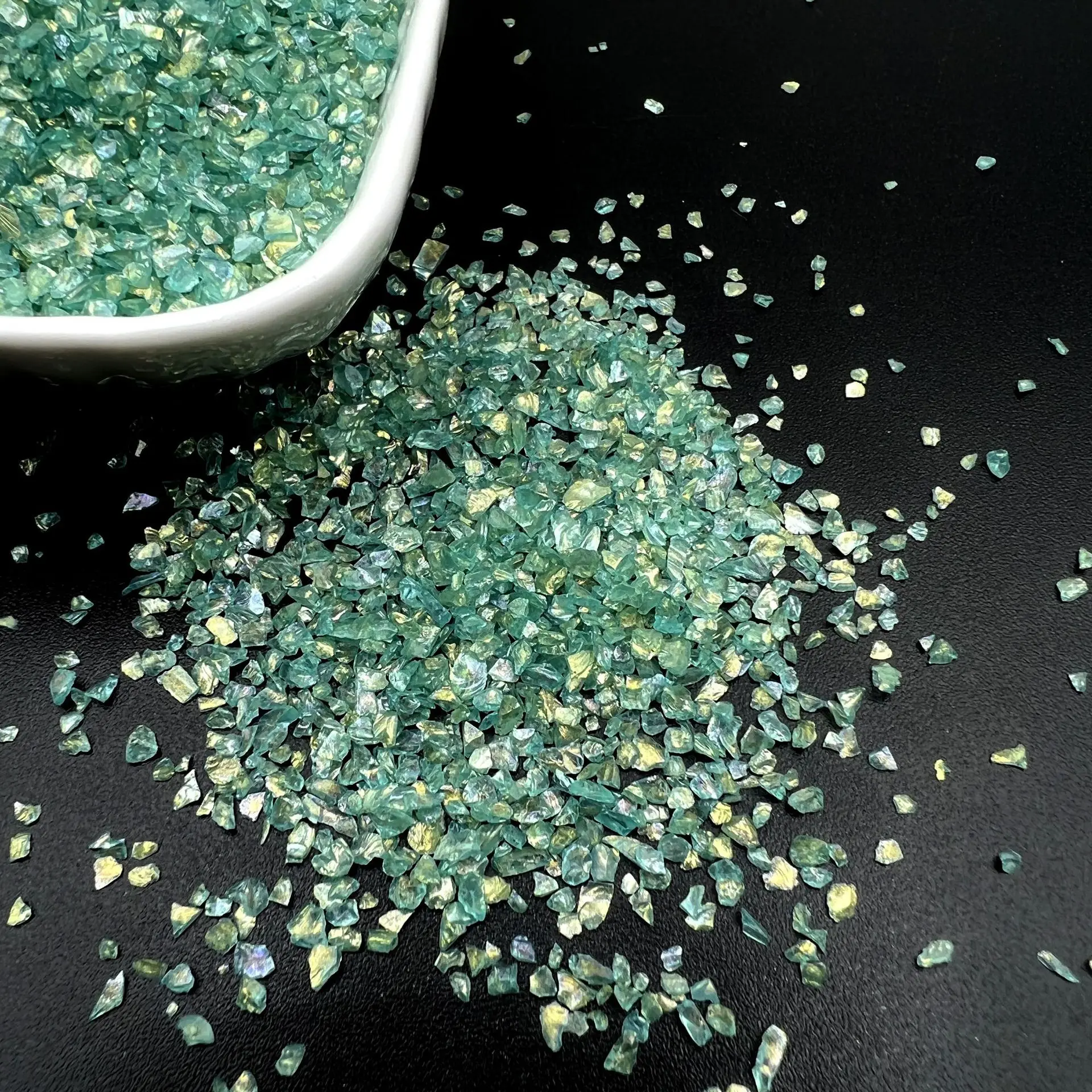 Sparkling Crushed Glass Glitter Fillers for DIY Crafts and Jewelry Making