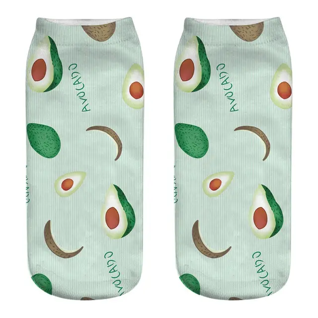 New Summer Fashion 3D Printing Socks Cute Art Creative Food Chips Ankle Socks Harajuku Funny Happy Sock HK43001-8