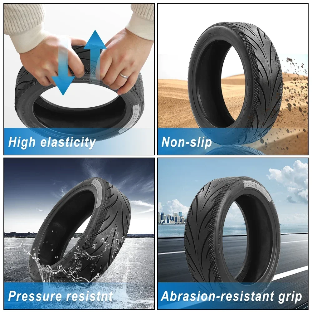 10x2,5 Tubeless Jelly Reifen Für Segway Ninebot KickScooter F2 F2Plus F2Pro F30D F40D E-Scooter Vorne Hinten rad Reifen Teile – Detail 8