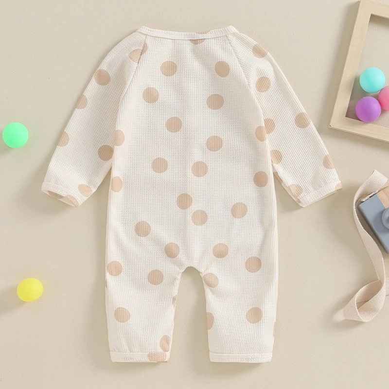 

Toddler Baby Boy Christmas Jumpsuit Clothes Infant Long Sleeve Dots Print Fall Romper Fall Winter Outfits