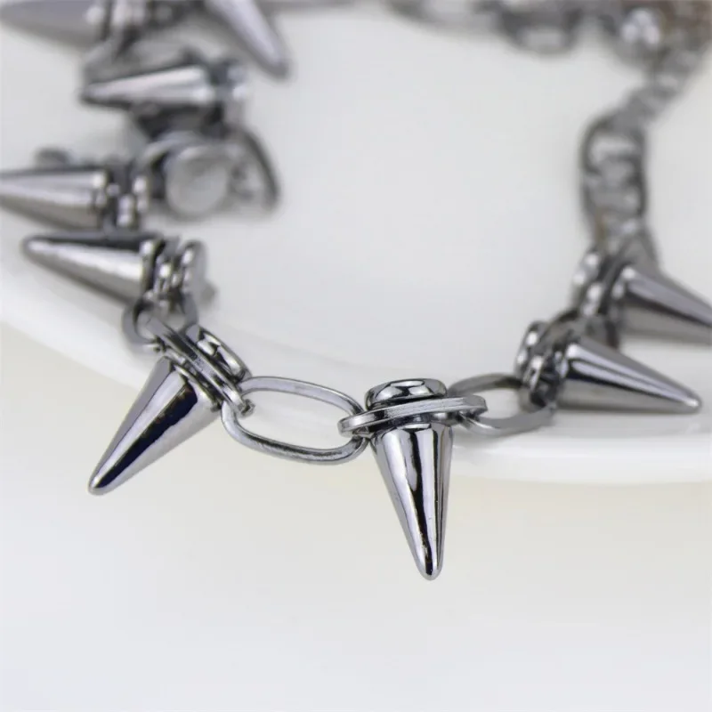 Fashion Punk Spike Chokers Necklaces Goth Rivet Collar