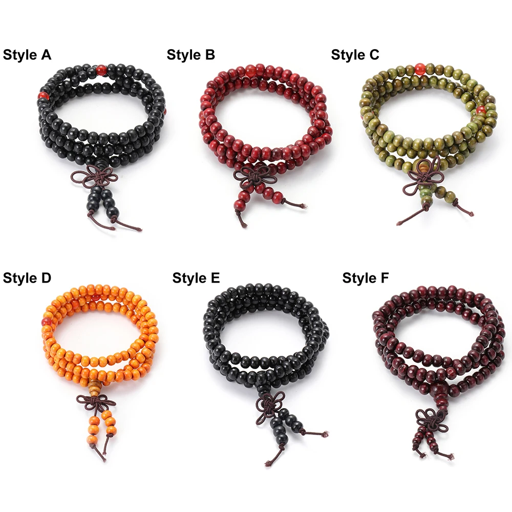 Sandalwood Prayer Bead Bangle for Meditation