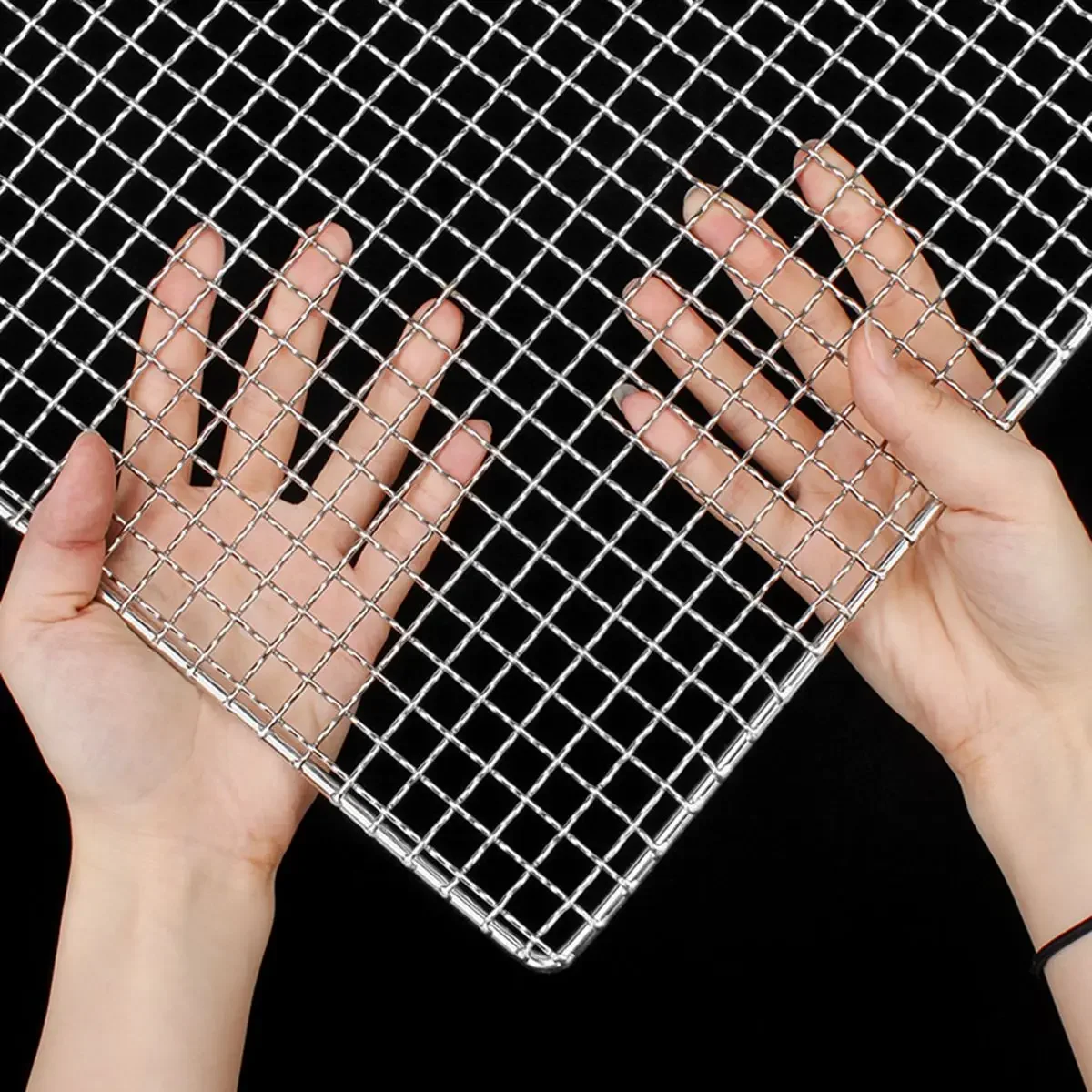 47 Sizes Square BBQ Grill 304 Stainless Steel Mesh BBQ Grills Grate Grid Wire Rack Carbon Cooking Baking Net Korean Barbecue