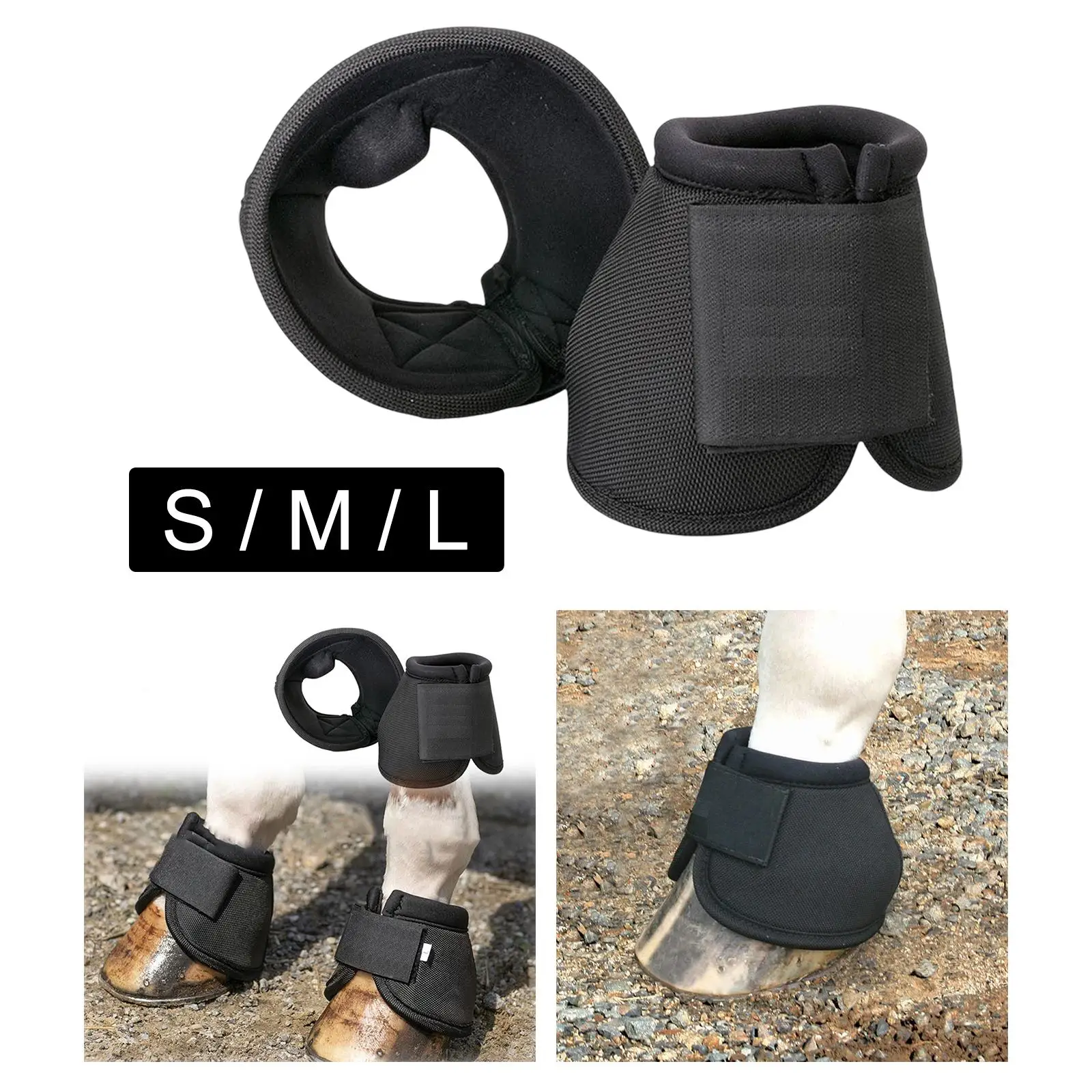 Long Lasting Horse Bell Boots No Turn Horse  Bowl Maximum Protection 4