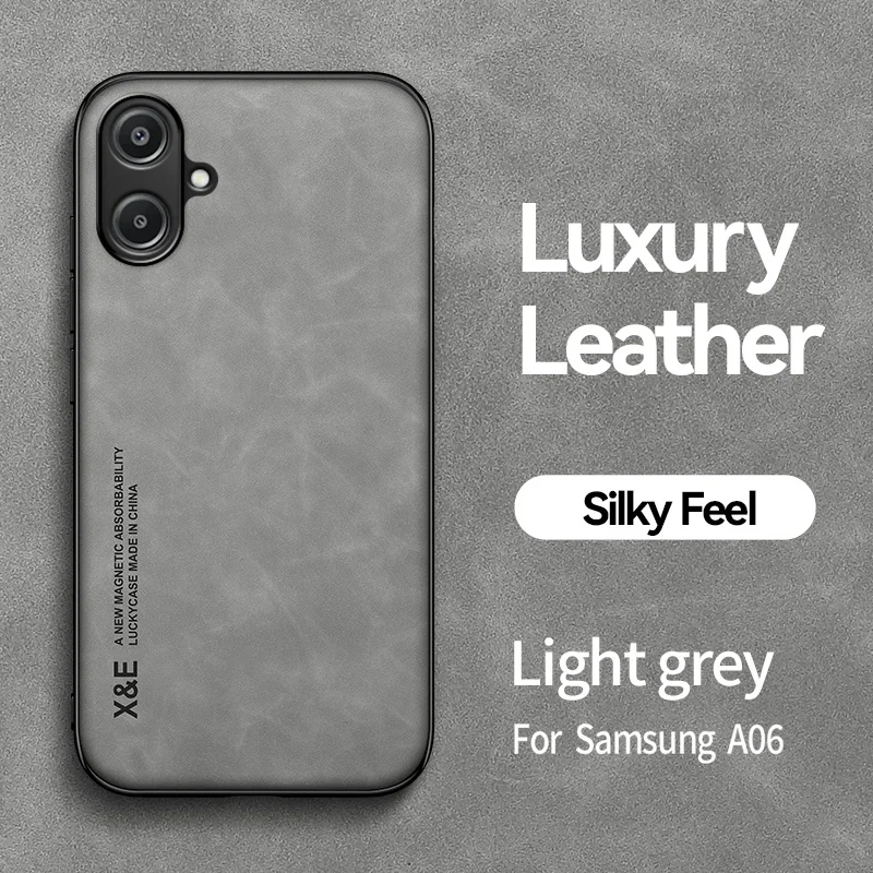 Leather Magnetic Shockproof Phone Case with Silicone Back Cover - Elegant and Durable Protection