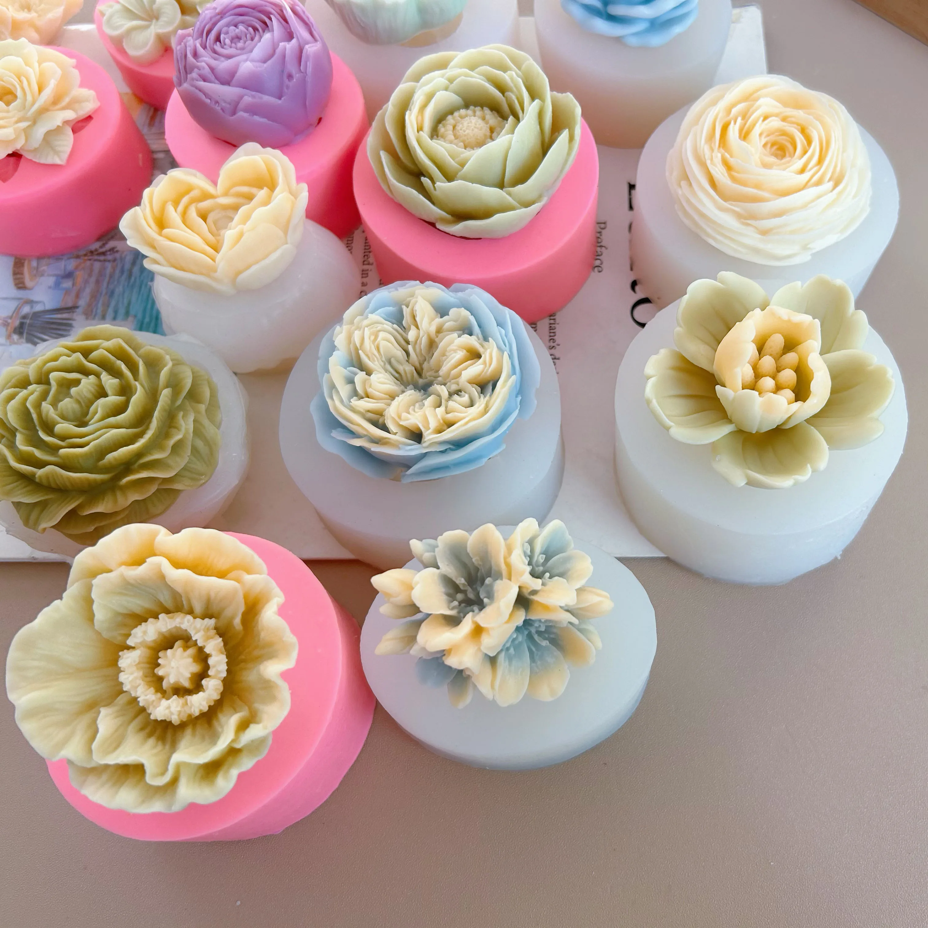 3D Cherry Blossom Candle Mold 3