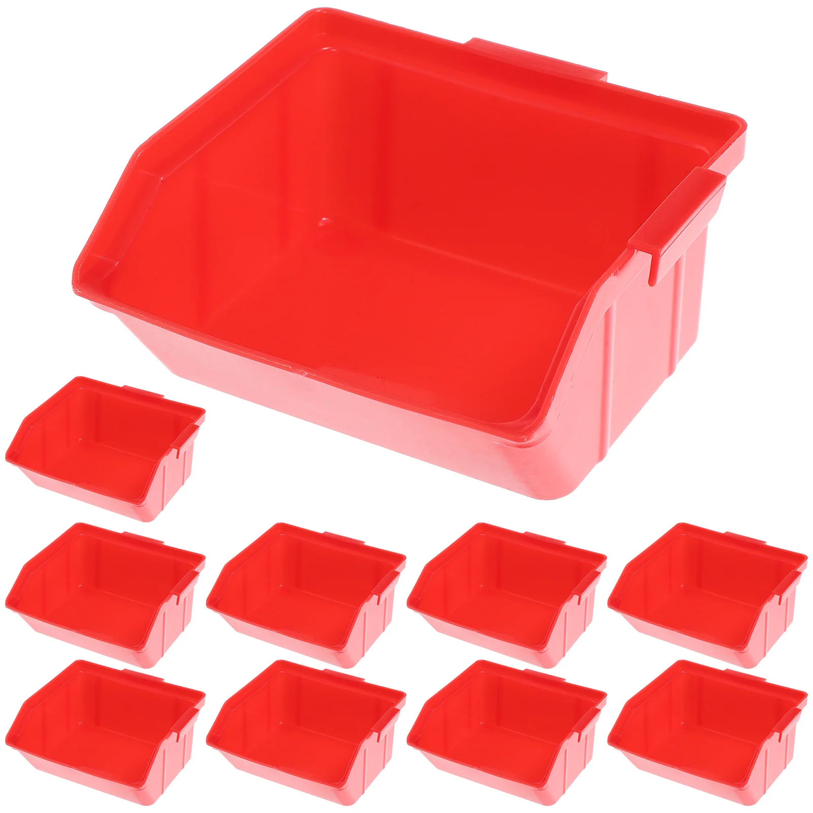 

10 Cs/Package Box Parts Work Storage Bins with Lids Heavy Duty Plastic Stackable Pp Container