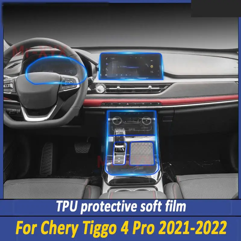 

For CHERY TIGGO 4 Pro 2022 Gear Panel Navigation Automotive Interior Screen Protective Film TPU Anti-Scratch Sticker Protect