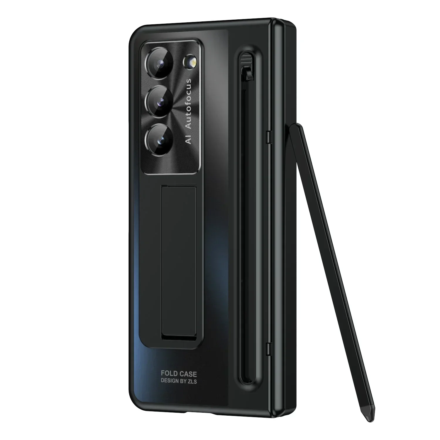 Touch Pen Tempered Glass Phone Cover with Stand and 360° Full Protection