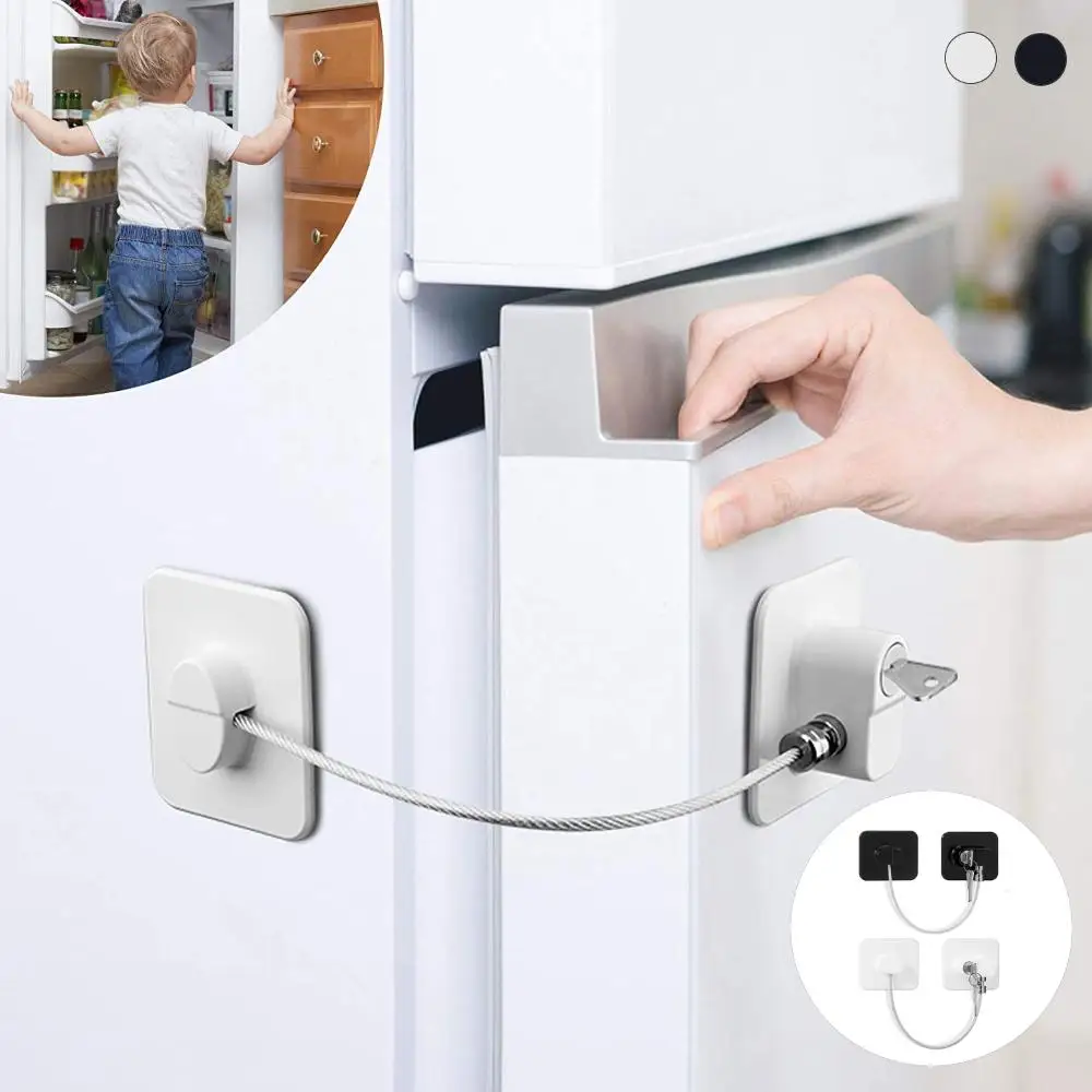Cabinet Lock Child Lock Refrigerator Lock Safety Lock Refrigerator Door Lock 1PCS Baby Safety Refrigerator Lock With Keys or Coded Lock Infant Security Cabinet Locks Sliding Closet Door Locks
