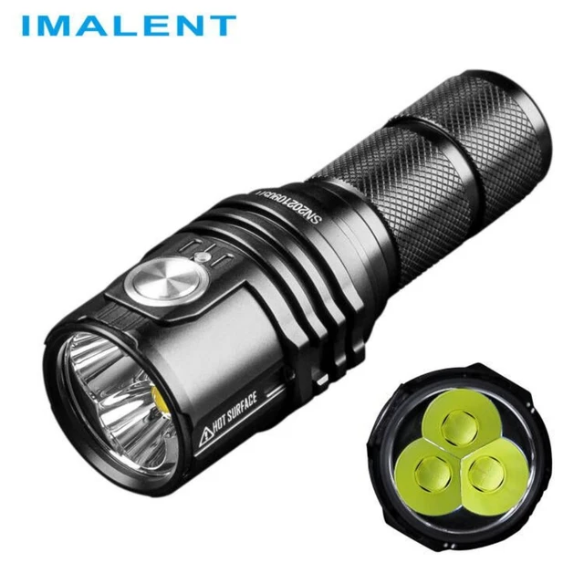 IMALENT MS03 EDCパワフル懐中電灯、13000ルーメンのCree XHP70.2  LED光を採用し、4000mAhの21700充電式バッテリーを使用。便携式のミニハンドライトで、超軽量と超高ルーメンを組み合わせた高性能な多機能照明ツール、防水探照灯で、キャンプ、ハイキング、釣り、警備などに適しています。夜間のアクティビティやアウトドア活動に便利な光を提供し、あなたのアウトドア冒険であ...