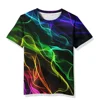 kids T-Shirts 3D Print Flame lightning Pattern Round Neck T-Shirts Casual Boys Girls Tops Oversized Fashion Kids Tees Clothing 2