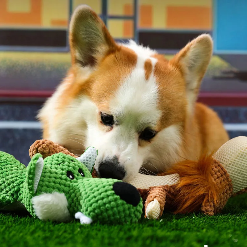 Cute Elephant Plush Dog Chew Toy for Teething