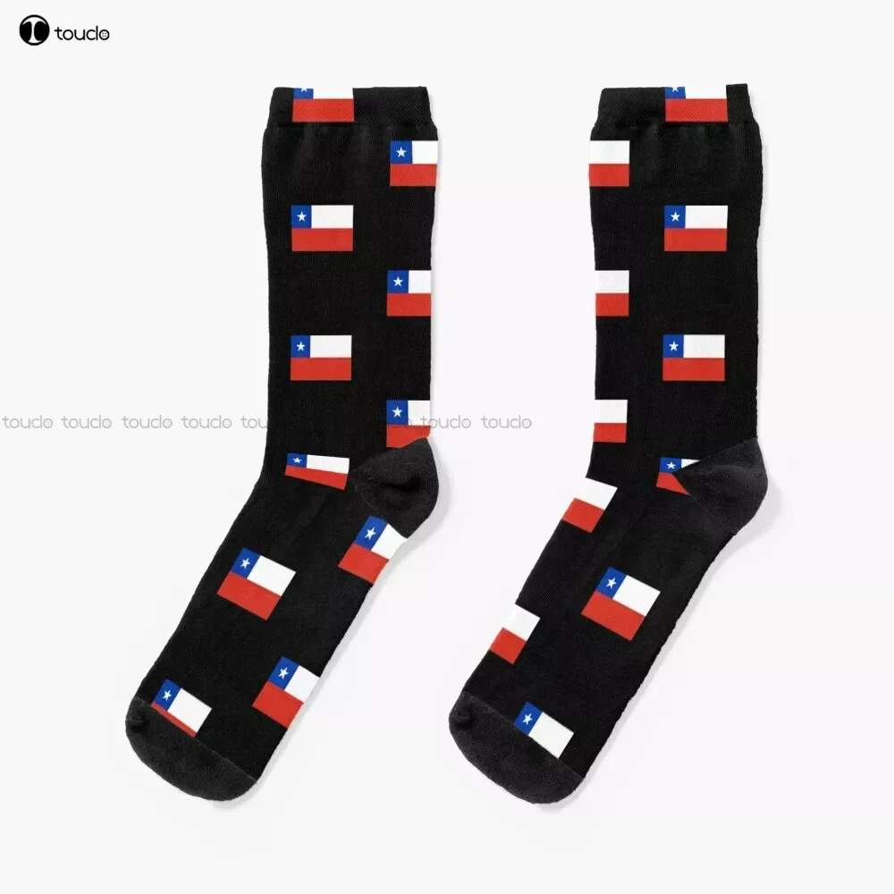 

Chile Chilean Flag Flag Socks Personalized Custom Unisex Adult Teen Youth Socks 360° Digital Print Custom Gift Streetwear