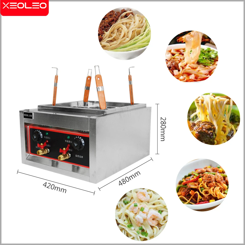 XEOLEO Electric Soup Pot Noodle Cooker Stainless Steel Commercial Kitchen Restaurant Equipment Pasta Stove Oden Food Processor 2