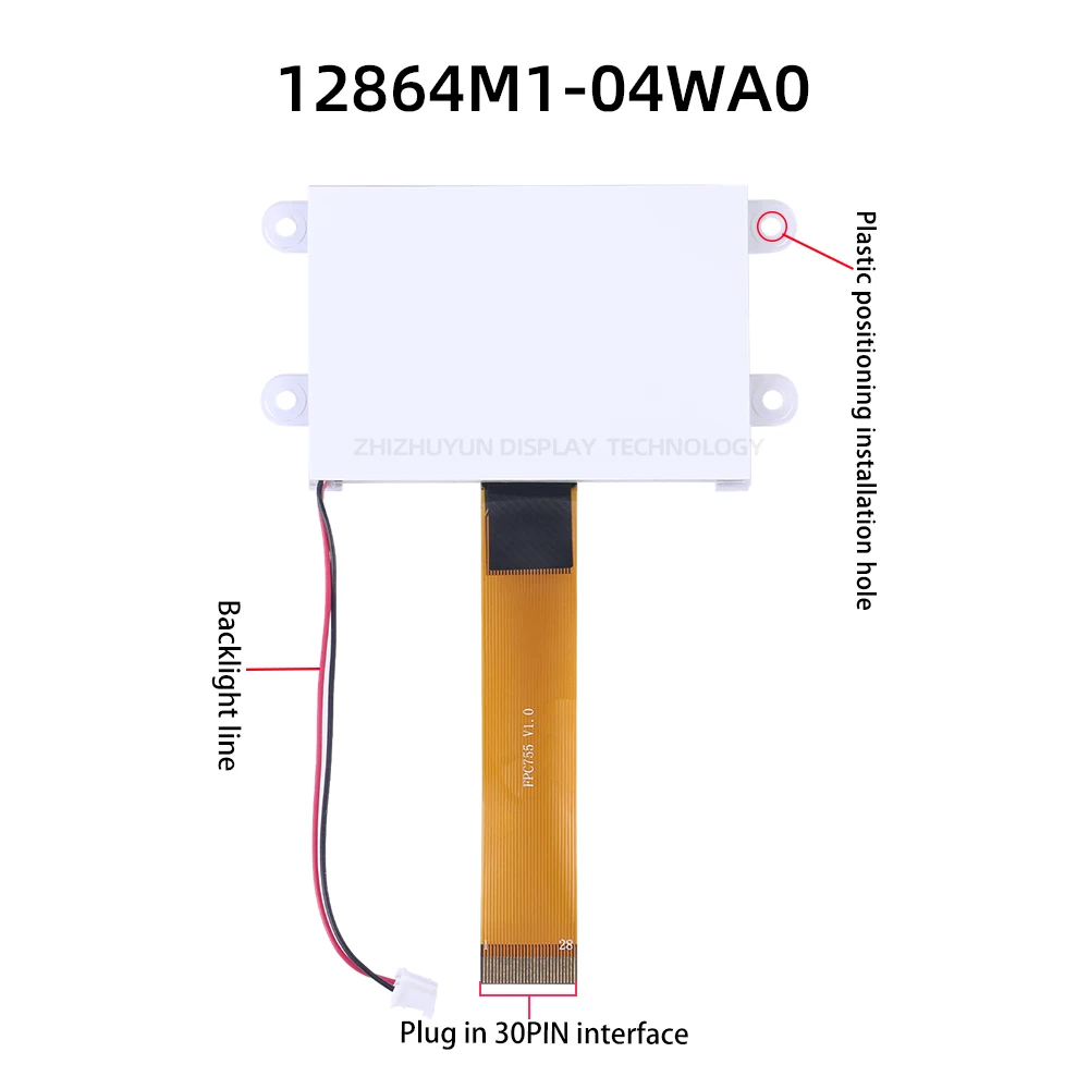 Film LCD Display Screen Tg12864M1-04WA0 26PIN SPI COG12864 NT7538 Controll (Board/No Board)