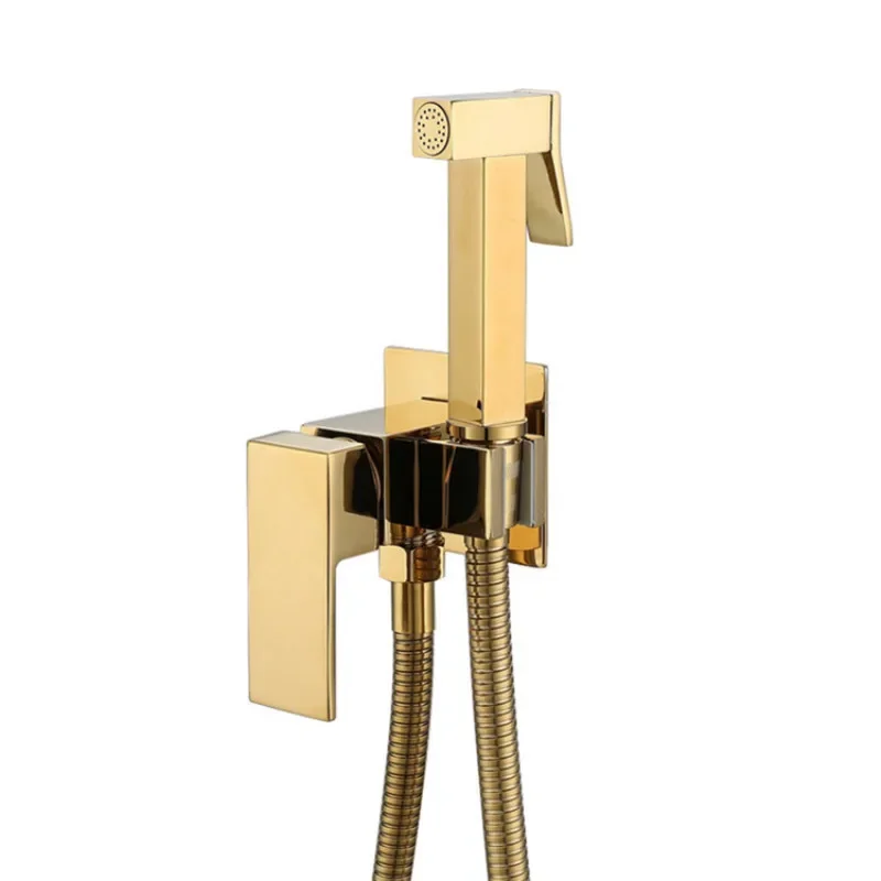 Description Picture 2 of itemWall Mounted Toilet bidet sprayer set Brass Hot and Cold Bidets faucet Bathroom sprayer shower bidet High Pressure gun