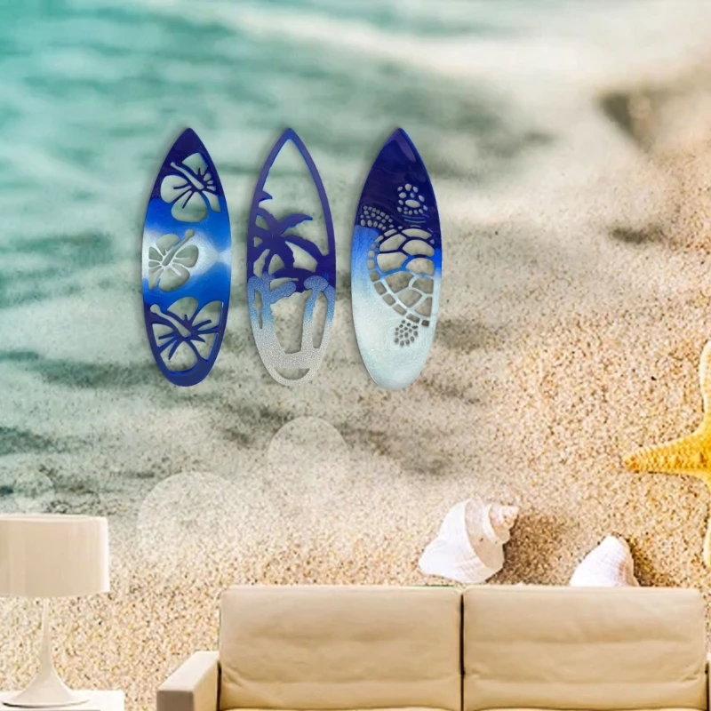 Surfboard Shaped Wall Decorations Mould Flexible Silicone Mold Jewelry Supplies